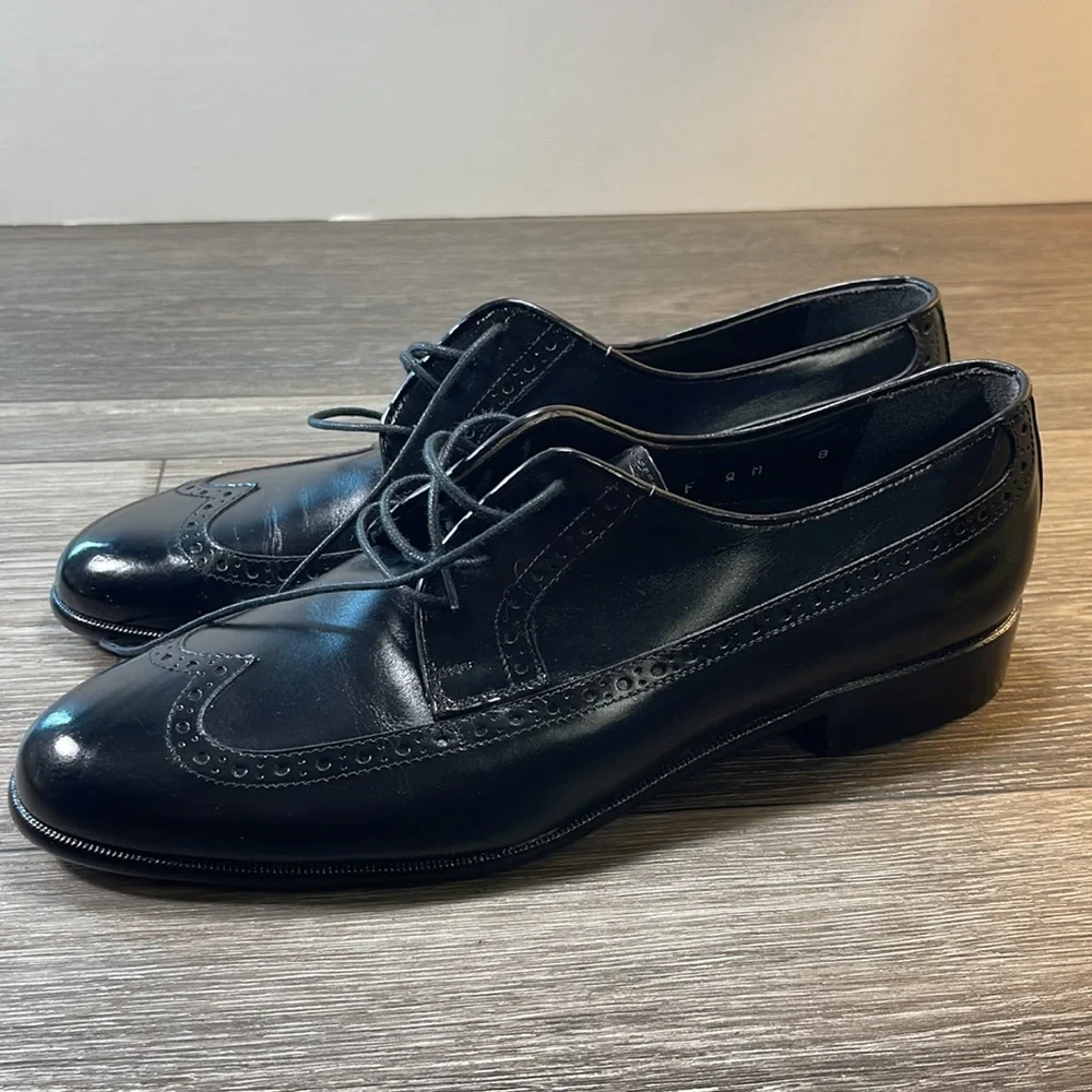 Mario bruni hand made loafers mens 8 (f109)